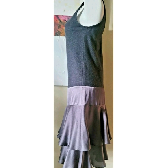Diane Von Furstenberg Grey Silk & Wool Sleeveless Night out Dress Size 6 - Picture 3 of 4